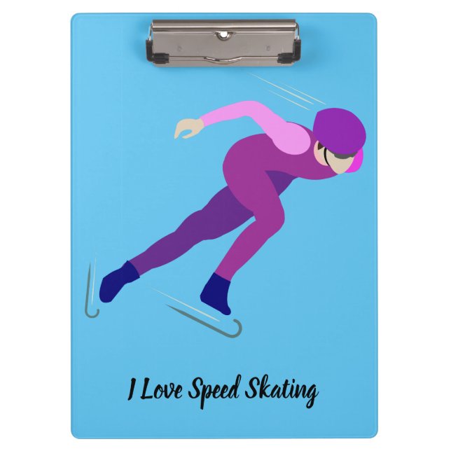 Speed Skating Clipboard (Front)