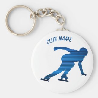 Speed skating club keychain