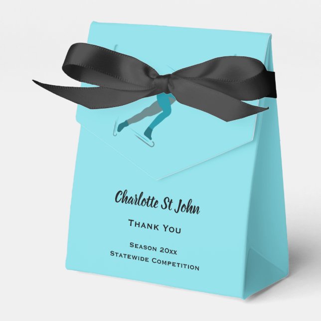 Speed Skating Favor Boxes (Front Side)