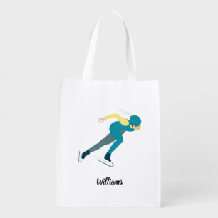 Speed Skating Grocery Bag