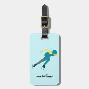 Speed Skating Luggage Tag