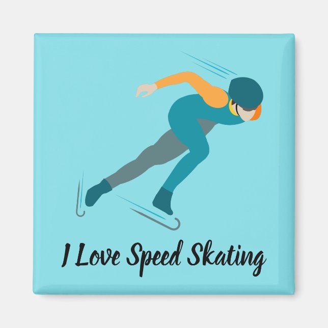 Speed Skating Magnet (Front)