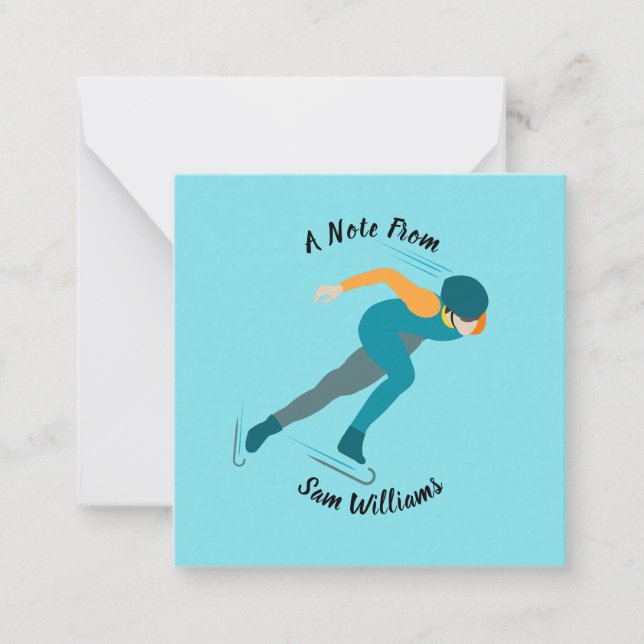 Speed Skating Note Card (Front)