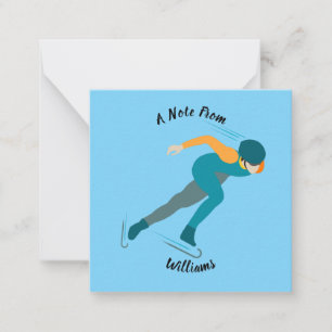Speed Skating Note Card