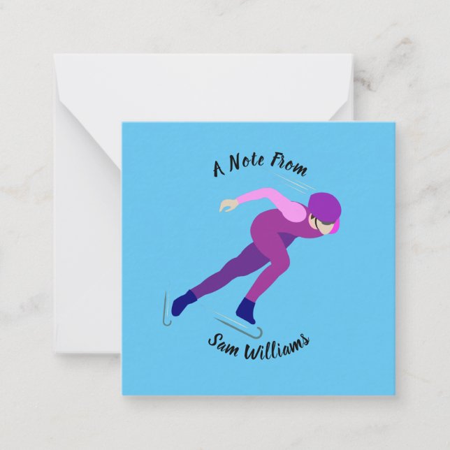 Speed Skating Note Card (Front)