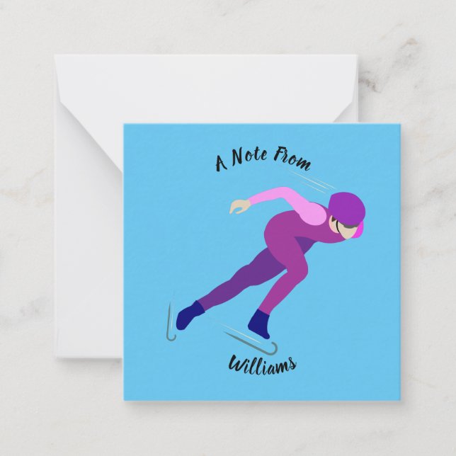 Speed Skating Note Card (Front)