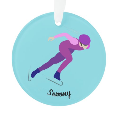 Speed Skating Ornament