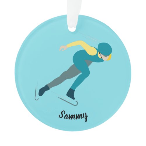 Speed Skating Ornament