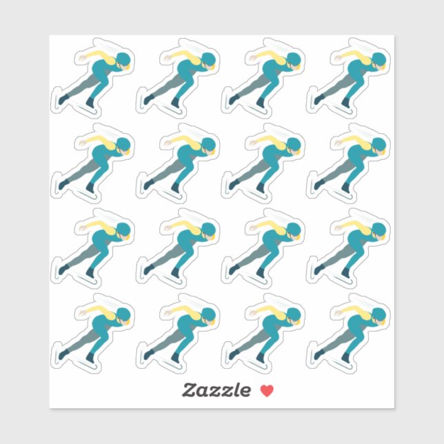 Speed Skating Sticker (Sheet)