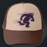 Speed Sloth Trucker Hat<br><div class="desc">A sloth running with speed lines. Retro vintage style,  green/purple graphic,  t-shirts,  sweats,  cards,  gifts.</div>