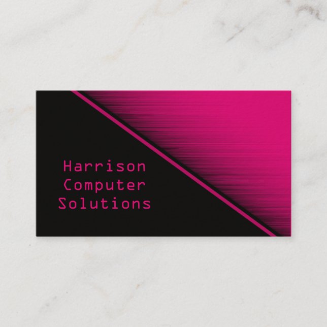 Speed Texture Business Card, Magenta Card (Front)