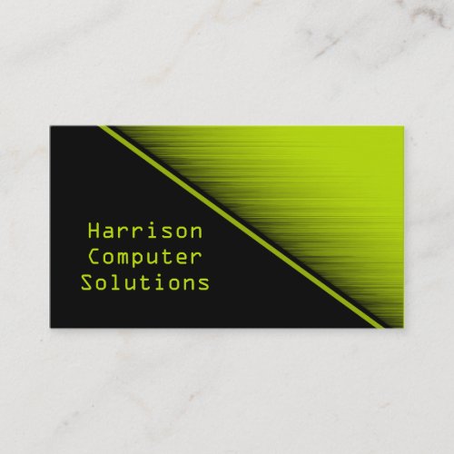 Speed Texture Business Card, Neon Green