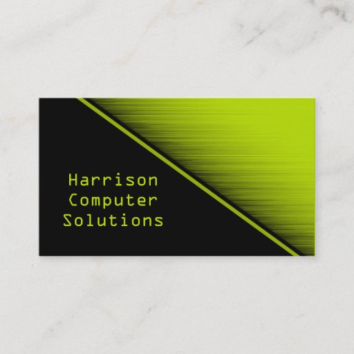 Customizable Speed Texture Business Card, Neon Green