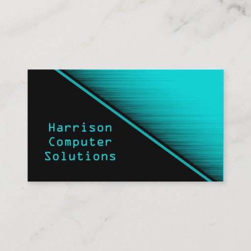 Customizable Speed Texture Business Card, Turquoise