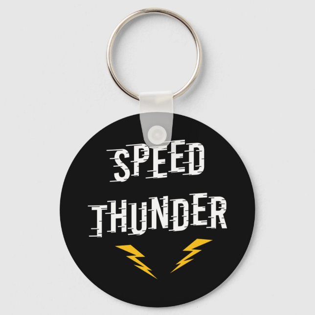Speed Thunder Racing Lightning Keychain (Front)