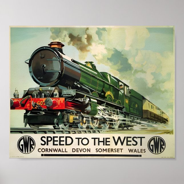 Speed to the West - Great Western Railway Poster (Front)
