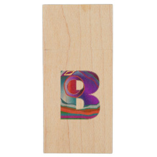 Speed USB 8GB to 64GB ALPHA NAME IDENTITY B BB BBB Wood USB Flash Drive