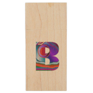 Speed USB 8GB to 64GB ALPHA NAME IDENTITY B BB BBB Wood USB Flash Drive