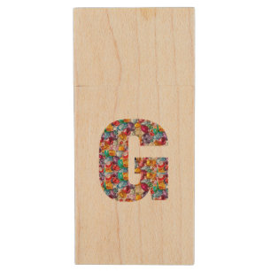 Speed USB 8GB to 64GB ALPHA NAME IDENTITY G GG GGG Wood USB Flash Drive