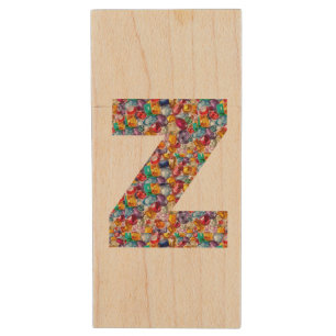 Speed USB 8GB to 64GB ALPHA NAME INITIAL Z ZZ ZZZ Wood Flash Drive