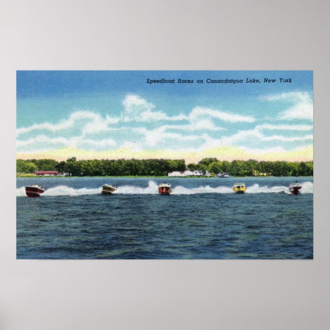 Speedboat Races on the Lake Poster (Front)