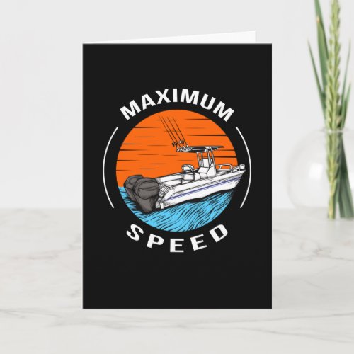 Speedboat Racing Boat Motorboat Captain Card