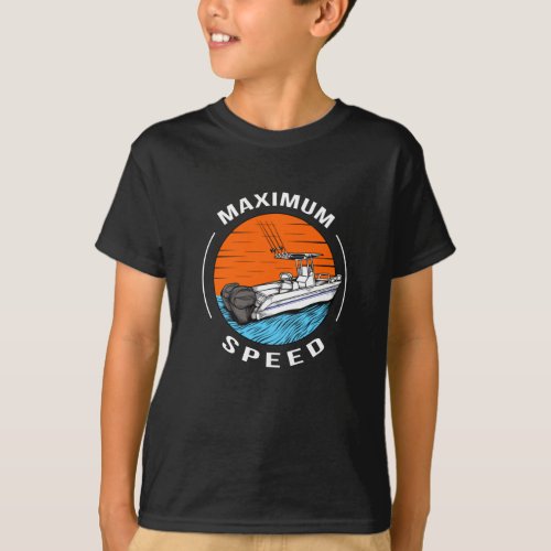 Speedboat Racing Boat Motorboat Captain T_Shirt