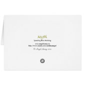 Speeding Blue Mustang card (Back Horizontal)