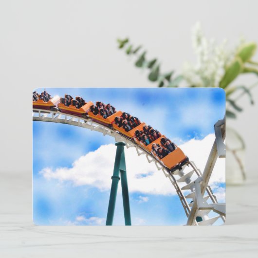 Speeding Orange Roller Coaster (Standing Front)