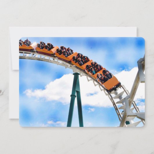 Speeding Orange Roller Coaster (Front)