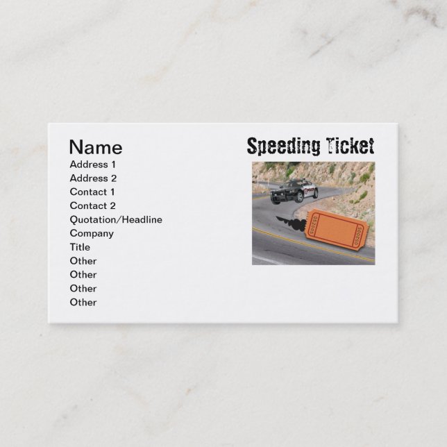 Speeding Police Car get the Ticket CUSTOMIZE FONT (Front)
