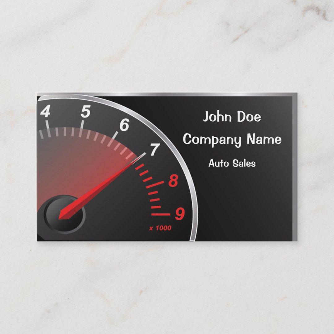 Speedometer Business Card Zazzle