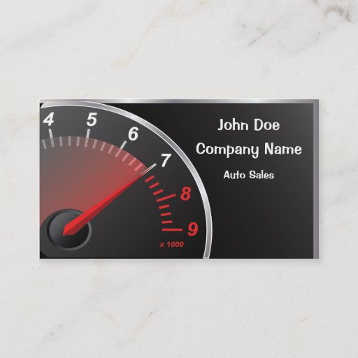 Customizable Speedometer Business Card