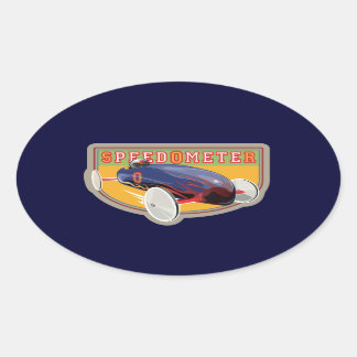 Speedometer Coaster Car Oval Sticker