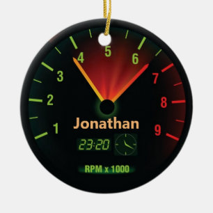 Speedometer Design Racing Ceramic Ornament