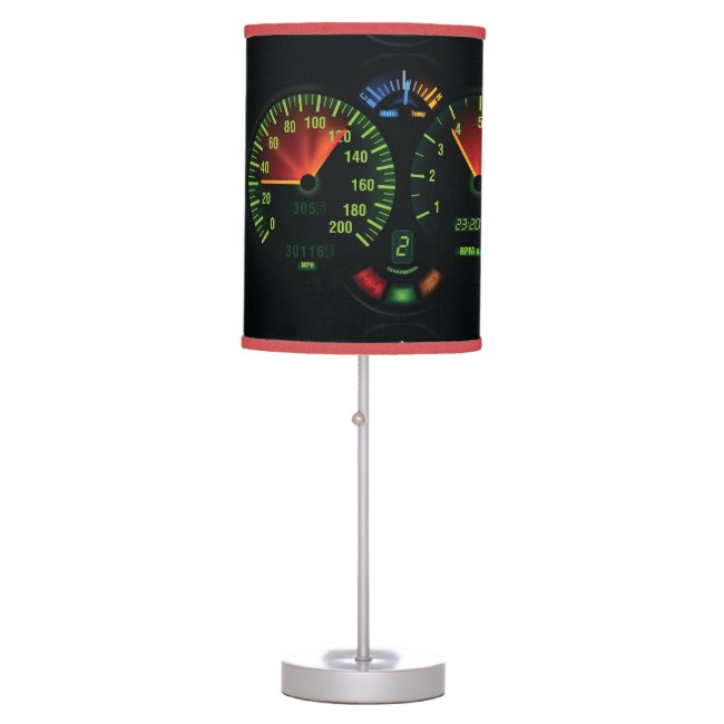 Speedometer Odometer Design Table Lamp Shade