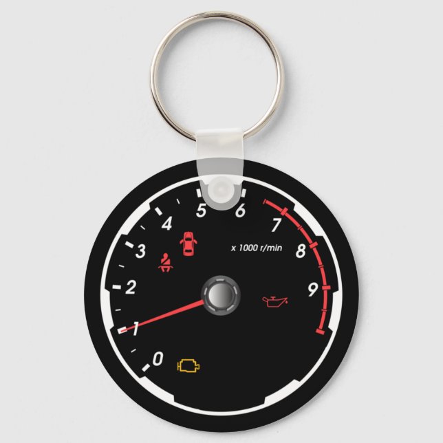 Speedometer - Tachometer Keychain (Front)
