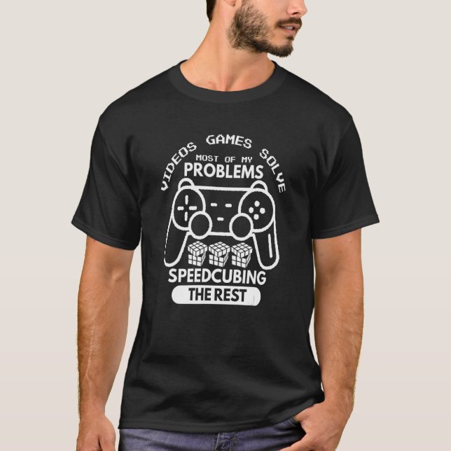 Speedsolving Puzzle Master Speed Cubing Speedcube T-Shirt (Front)