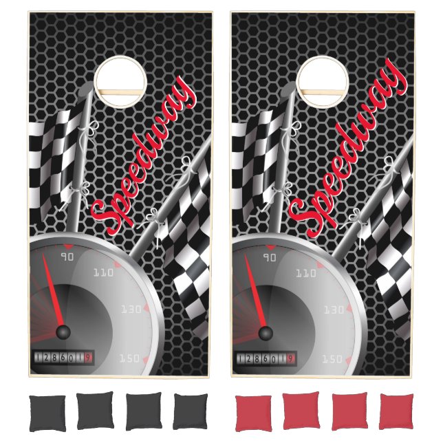 Speedway Cornhole Game Racing Flags (Set)