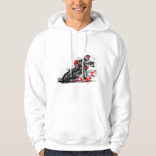 Speedway Flat Track Motorcycle Racer Hoodie