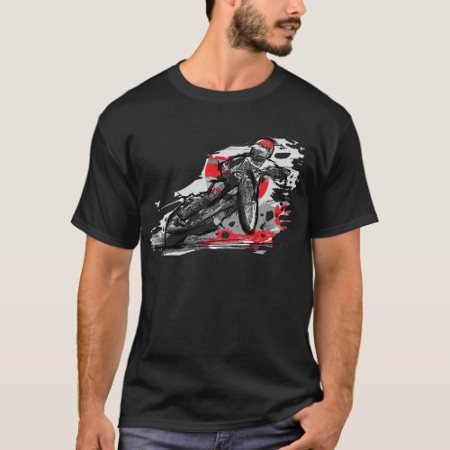 Speedway Flat Track Motorcycle Racer T_Shirt