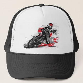 Speedway Flat Track Motorcycle Racer Trucker Hat