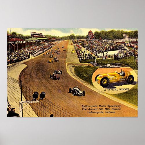 Speedway Indiana Oldest Operating Race Track 1920 Poster