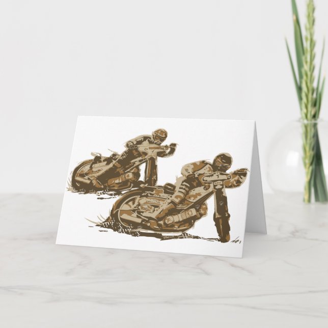 Speedway Motorcycle Racers Card (Front)