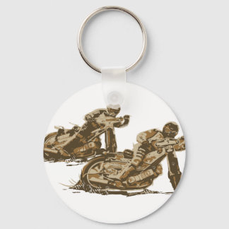 Speedway Motorcycle Racers Keychain