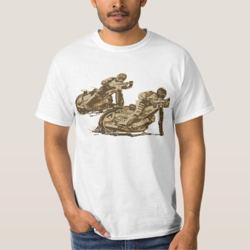 Speedway Motorcycle Racers T_Shirt