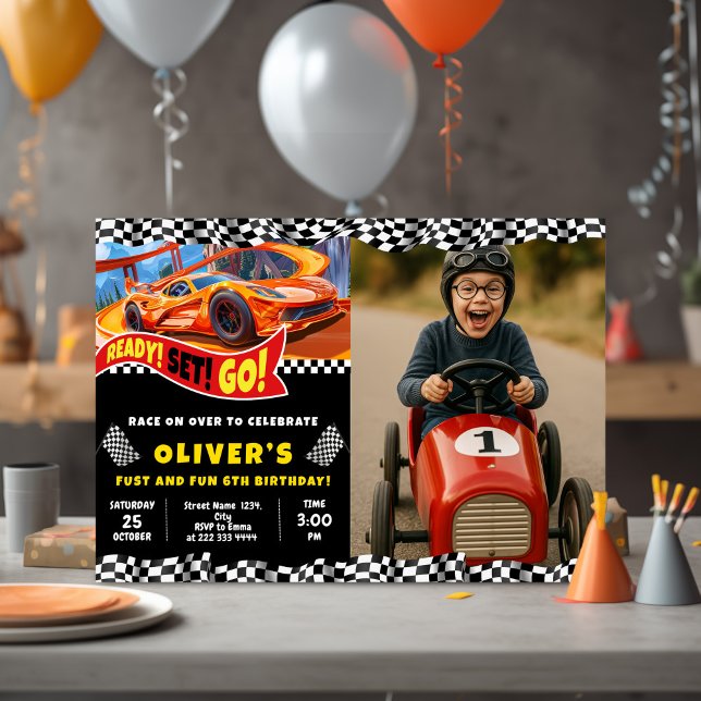 Speedway Party Look for Car Lovers Invitation (Creator Uploaded)