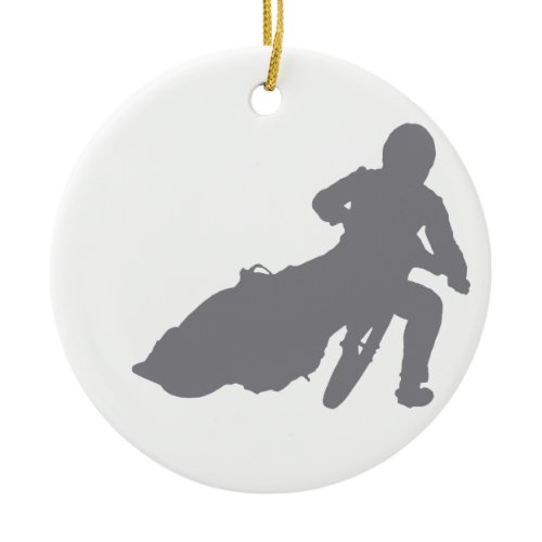 SPEEDWAY STAR (grey) Ceramic Ornament