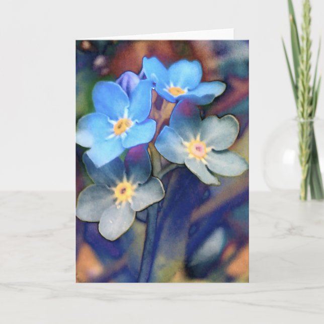 Speedwell, Veronica - A Floral Greeting Card (Front)