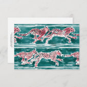SPEEDY CHEETAHS Safari Watercolor Note Flat Card (Front/Back)